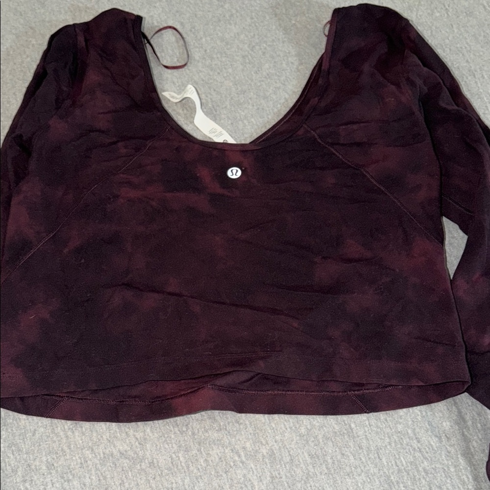 Lululemon- Tie-dye Burgundy Women's Top - Picture 5 of 5